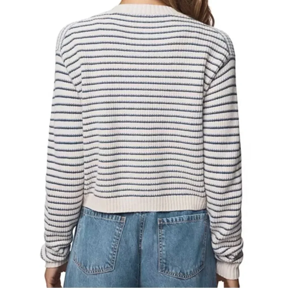 Splendid Amber Stripe Crop Long Sleeve Cardigan Sweater. Small. NEW WITH TAGS.